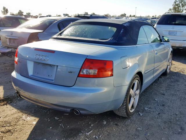 WAUAC48H64K018720 - 2004 AUDI A4 1.8 CAB BLUE photo 4