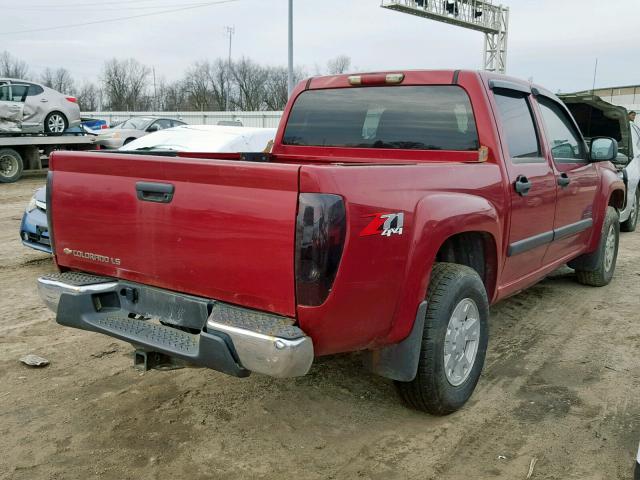 1GCDT136348128187 - 2004 CHEVROLET COLORADO RED photo 4