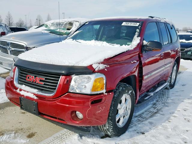 1GKDT13S532342228 - 2003 GMC ENVOY RED photo 2