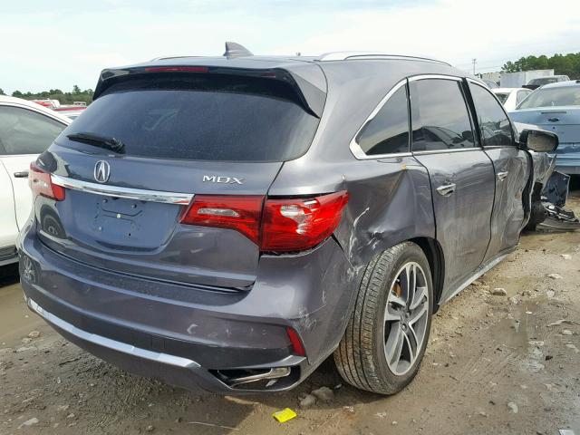 5FRYD3H89HB008807 - 2017 ACURA MDX ADVANC GRAY photo 4