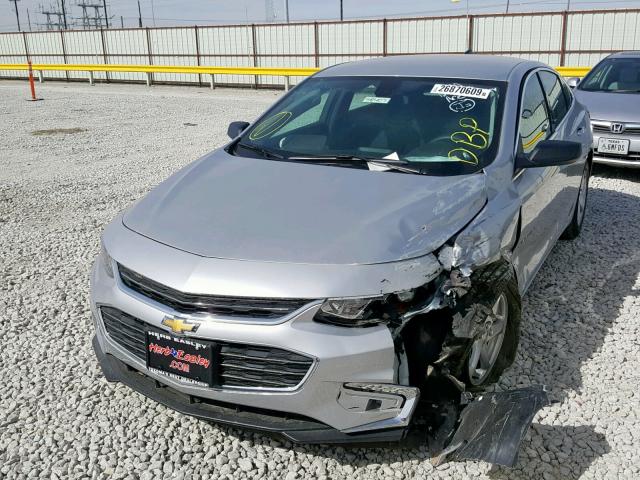 1G1ZB5ST3JF285242 - 2018 CHEVROLET MALIBU LS SILVER photo 2
