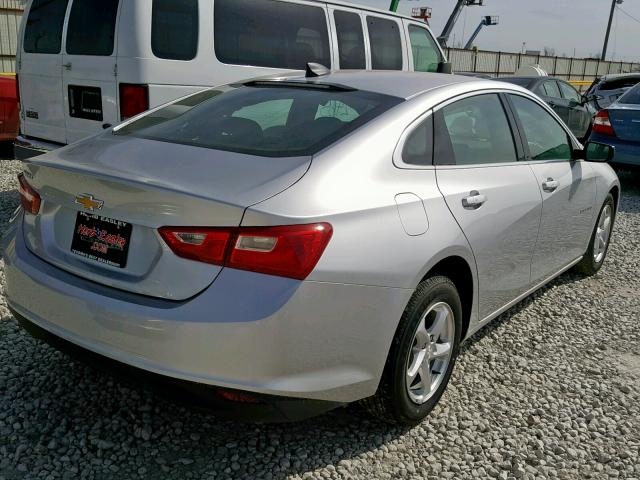1G1ZB5ST3JF285242 - 2018 CHEVROLET MALIBU LS SILVER photo 4