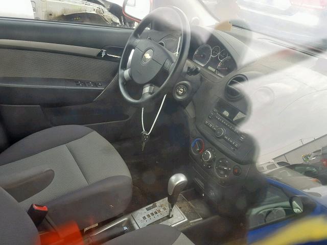 KL1TD66E29B645930 - 2009 CHEVROLET AVEO LS RED photo 5