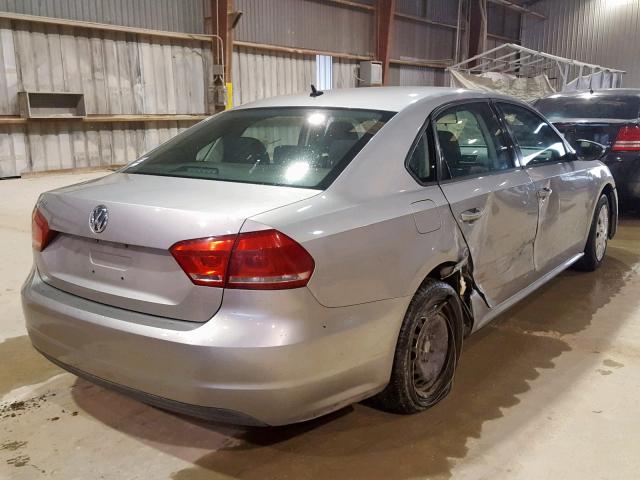 1VWAP7A38CC031658 - 2012 VOLKSWAGEN PASSAT S SILVER photo 4