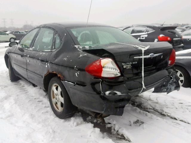 1FAFP55UX2G184314 - 2002 FORD TAURUS SES BLACK photo 3