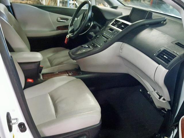 JTHBB1BA2A2012296 - 2010 LEXUS HS 250H WHITE photo 5