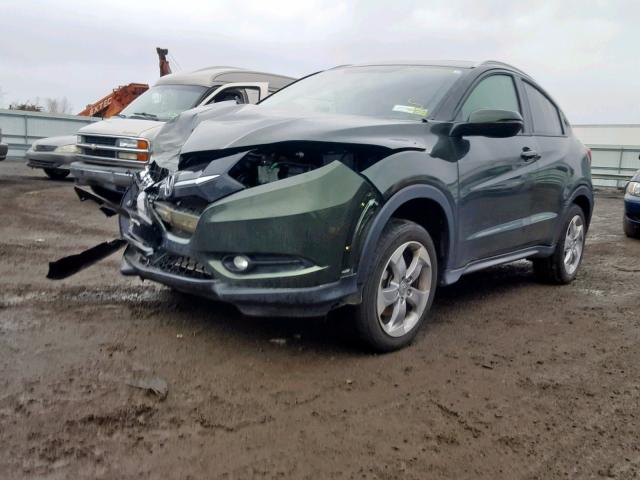 3CZRU6H71HM733502 - 2017 HONDA HR-V EXL GREEN photo 2