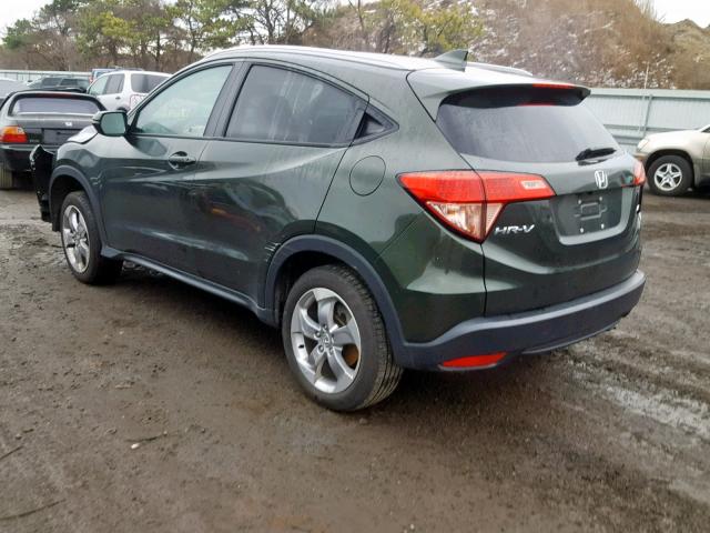 3CZRU6H71HM733502 - 2017 HONDA HR-V EXL GREEN photo 3