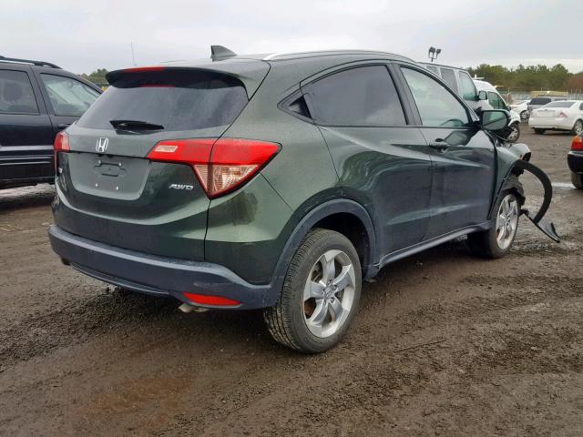 3CZRU6H71HM733502 - 2017 HONDA HR-V EXL GREEN photo 4