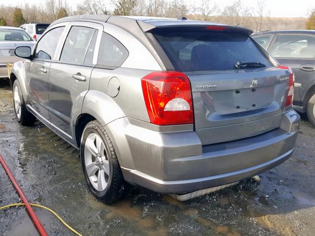 1B3CB3HA4BD209390 - 2011 DODGE CALIBER MA GRAY photo 3