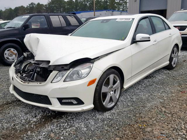 WDDHF5GB1BA409696 - 2011 MERCEDES-BENZ E 350 WHITE photo 2