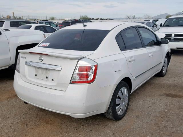 3N1AB6AP1CL742558 - 2012 NISSAN SENTRA 2.0 WHITE photo 4