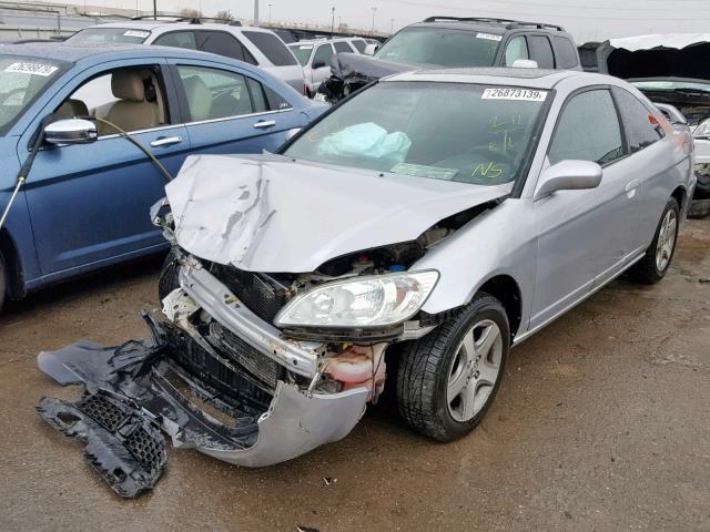 1HGEM22964L032250 - 2004 HONDA CIVIC EX SILVER photo 2