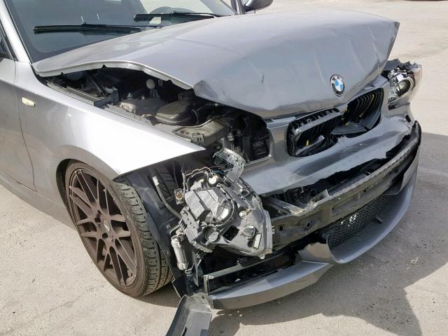 WBAUC7C52AVK95919 - 2010 BMW 135 I GRAY photo 9