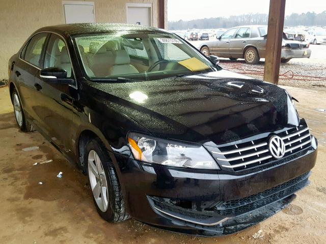 1VWBN7A38DC059262 - 2013 VOLKSWAGEN PASSAT SE BLACK photo 1