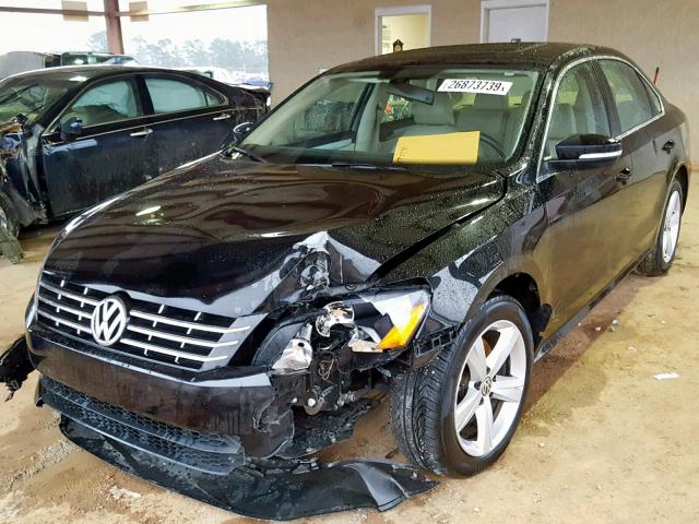 1VWBN7A38DC059262 - 2013 VOLKSWAGEN PASSAT SE BLACK photo 2