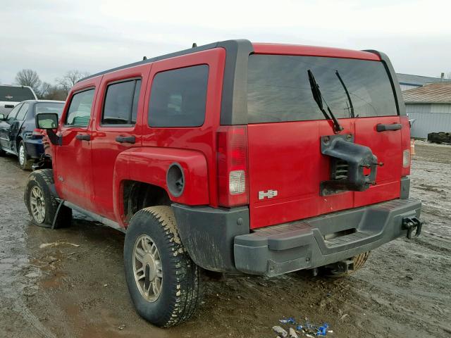 5GTDN136968106846 - 2006 HUMMER H3 RED photo 3