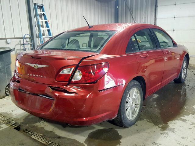 1C3LC56JX8N301864 - 2008 CHRYSLER SEBRING TO RED photo 4