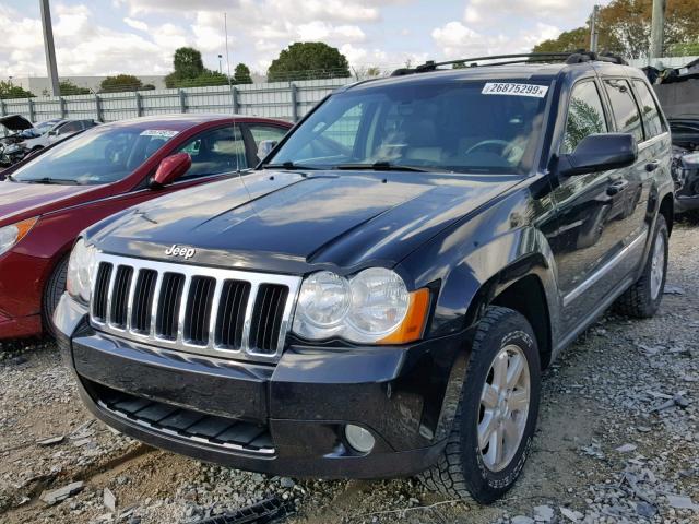 1J8HR58258C118740 - 2008 JEEP GRAND CHER BLACK photo 2