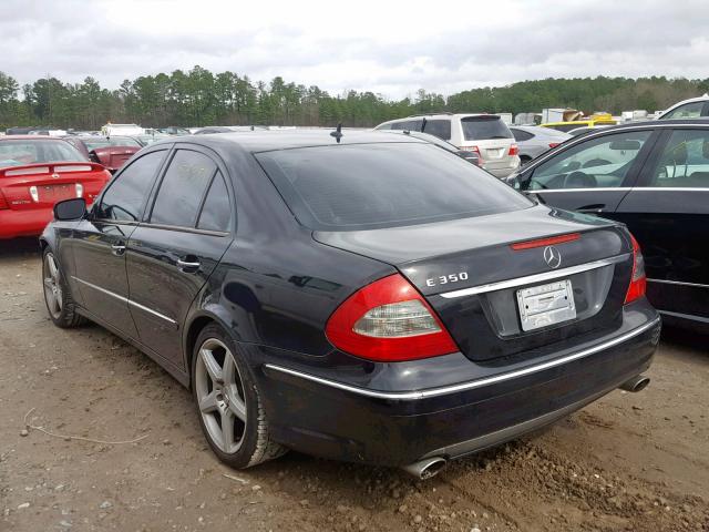 WDBUF56X39B388861 - 2009 MERCEDES-BENZ E 350 BLACK photo 3