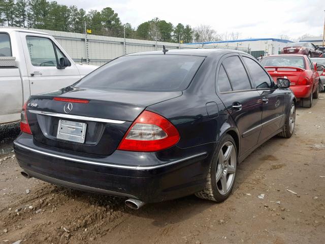 WDBUF56X39B388861 - 2009 MERCEDES-BENZ E 350 BLACK photo 4