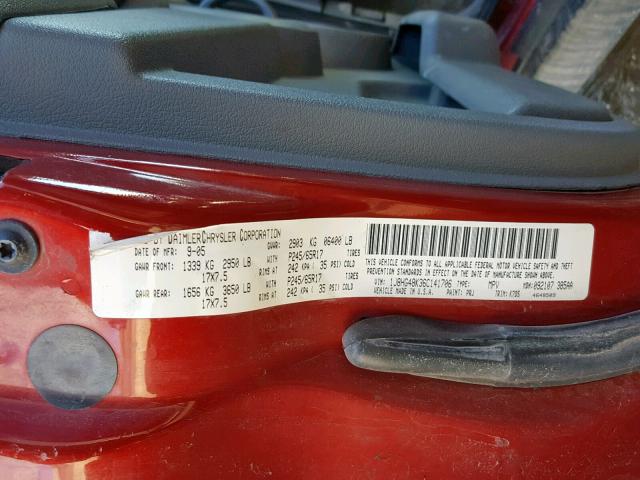 1J8HG48K36C141706 - 2006 JEEP COMMANDER RED photo 10