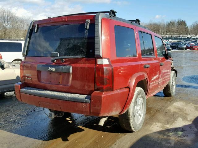 1J8HG48K36C141706 - 2006 JEEP COMMANDER RED photo 4