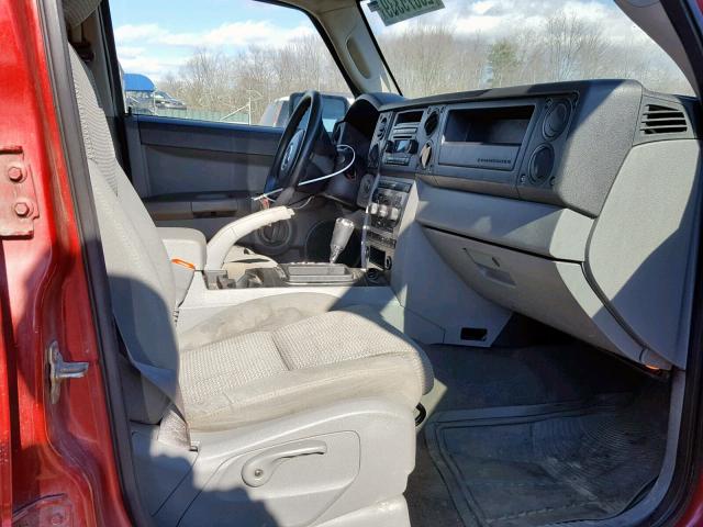 1J8HG48K36C141706 - 2006 JEEP COMMANDER RED photo 5