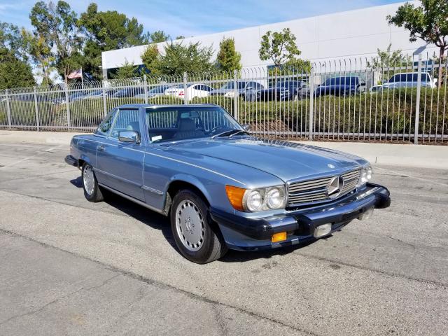 WDBBA48D5HA070487 - 1987 MERCEDES-BENZ 560 SL BLUE photo 2