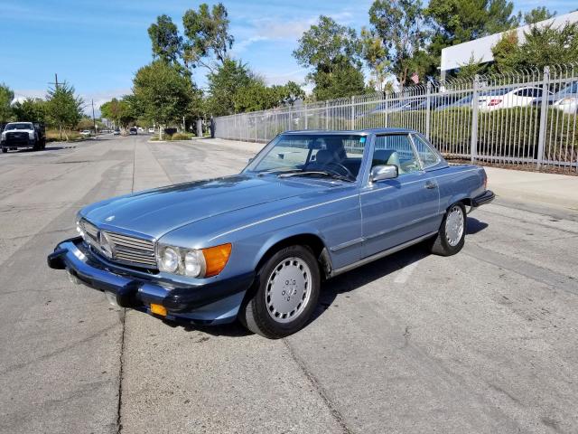 WDBBA48D5HA070487 - 1987 MERCEDES-BENZ 560 SL BLUE photo 3