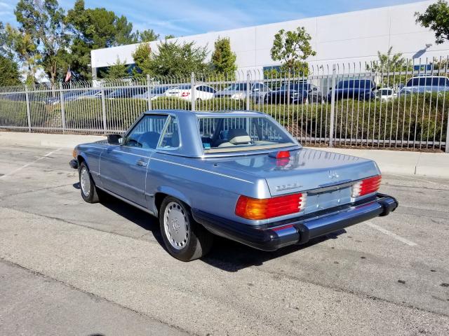 WDBBA48D5HA070487 - 1987 MERCEDES-BENZ 560 SL BLUE photo 4