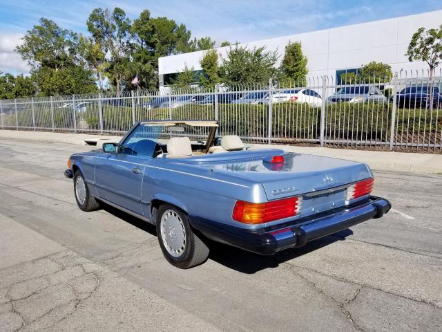 WDBBA48D5HA070487 - 1987 MERCEDES-BENZ 560 SL BLUE photo 5