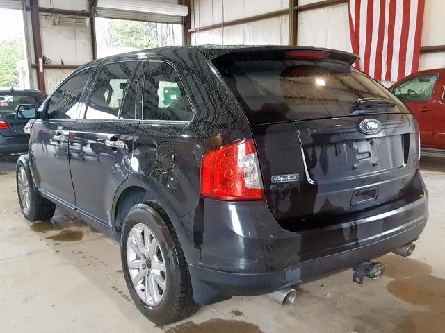 2FMDK3JC2BBB58584 - 2011 FORD EDGE SEL BLUE photo 3