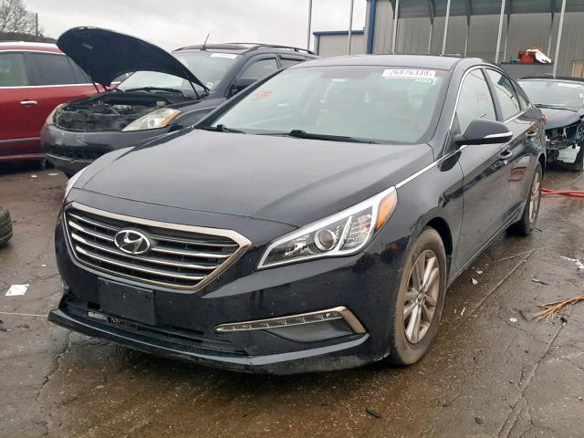 5NPE24AA0FH155755 - 2015 HYUNDAI SONATA ECO BLACK photo 2