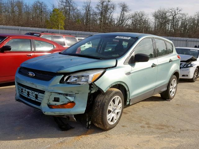 1FMCU0F7XDUC98945 - 2013 FORD ESCAPE S GREEN photo 2