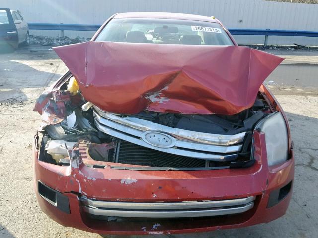 3FAHP06Z47R142517 - 2007 FORD FUSION S BURGUNDY photo 7