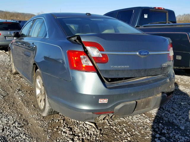 1FAHP2EW7AG105480 - 2010 FORD TAURUS SEL BLUE photo 3