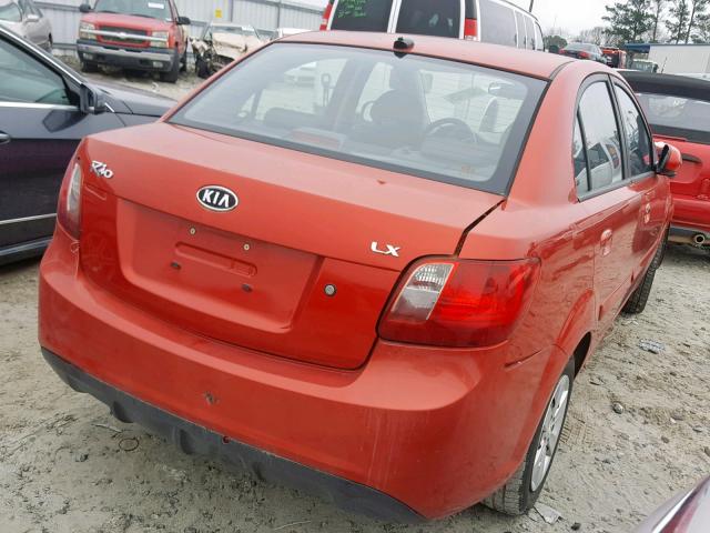 KNADH4A30B6917625 - 2011 KIA RIO BASE RED photo 4