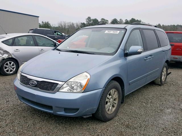 KNDMG4C79C6423626 - 2012 KIA SEDONA LX BLUE photo 2