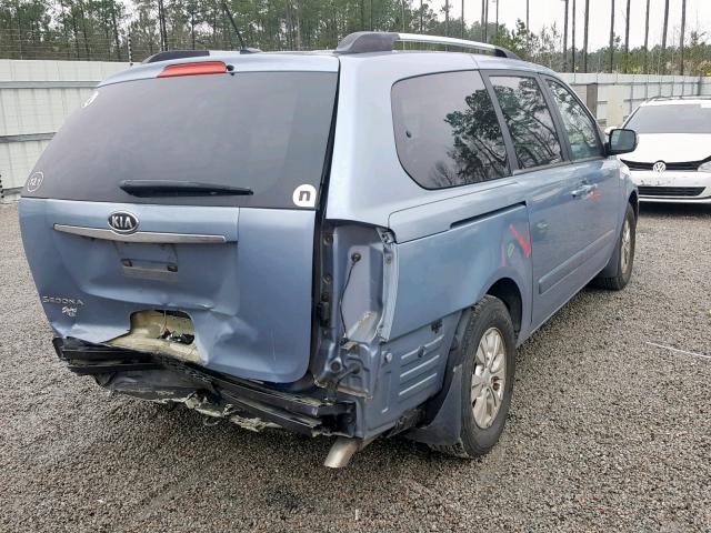 KNDMG4C79C6423626 - 2012 KIA SEDONA LX BLUE photo 4