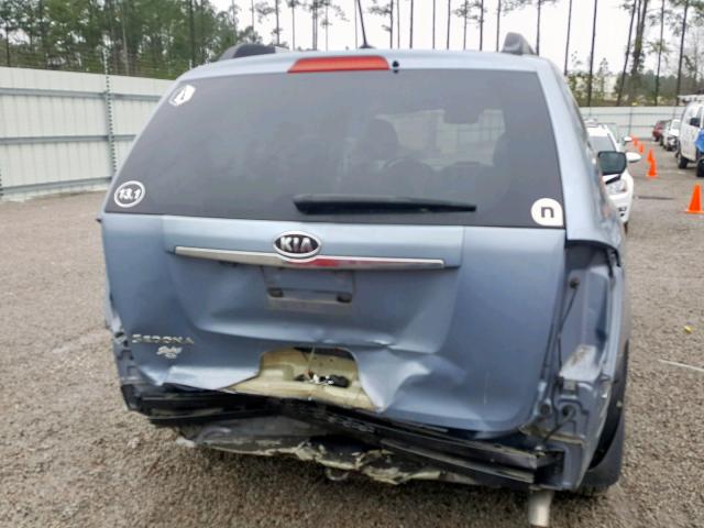 KNDMG4C79C6423626 - 2012 KIA SEDONA LX BLUE photo 9