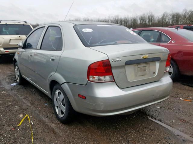 KL1TD52694B167524 - 2004 CHEVROLET AVEO SILVER photo 3