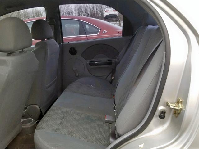 KL1TD52694B167524 - 2004 CHEVROLET AVEO SILVER photo 6