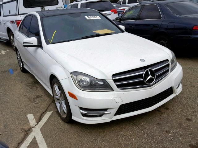 WDDGF4HB5EA952543 - 2014 MERCEDES-BENZ C 250 WHITE photo 1