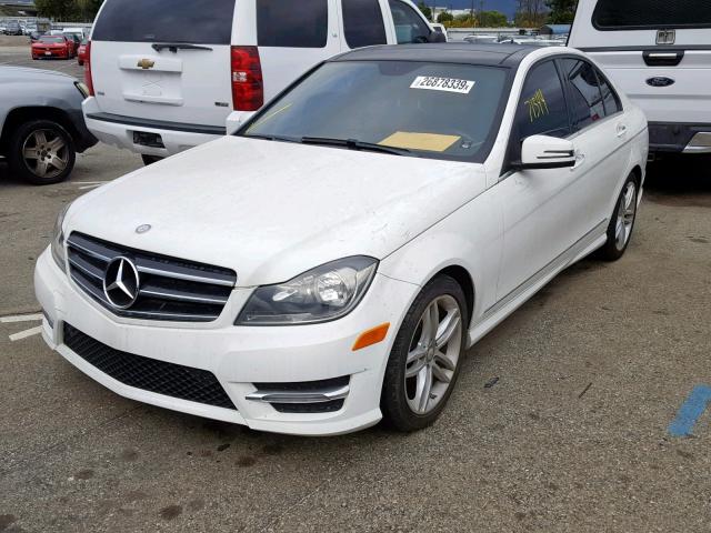 WDDGF4HB5EA952543 - 2014 MERCEDES-BENZ C 250 WHITE photo 2