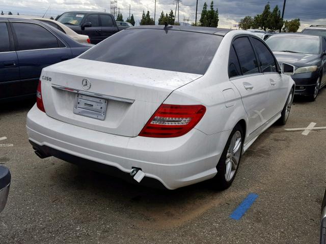 WDDGF4HB5EA952543 - 2014 MERCEDES-BENZ C 250 WHITE photo 4