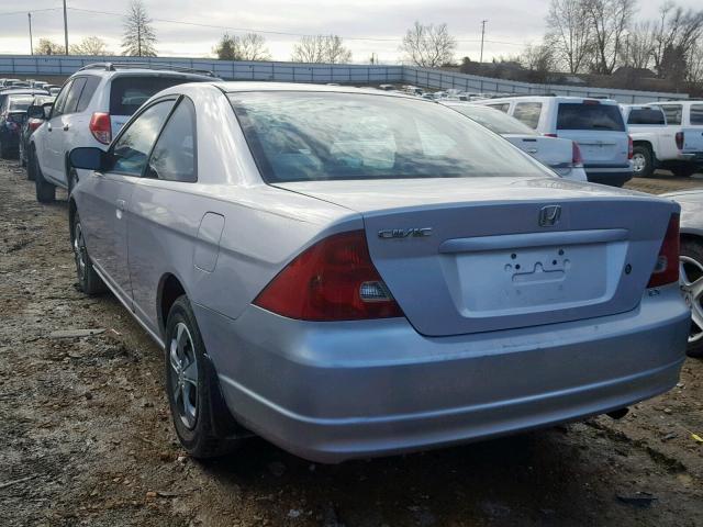 1HGEM22532L065555 - 2002 HONDA CIVIC LX SILVER photo 3