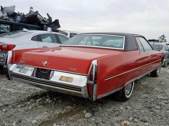 6D47R3Q183688 - 1973 CADILLAC DEVILLE RED photo 4