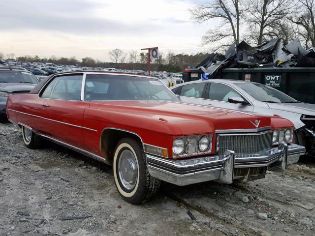 6D47R3Q183688 - 1973 CADILLAC DEVILLE RED photo 9