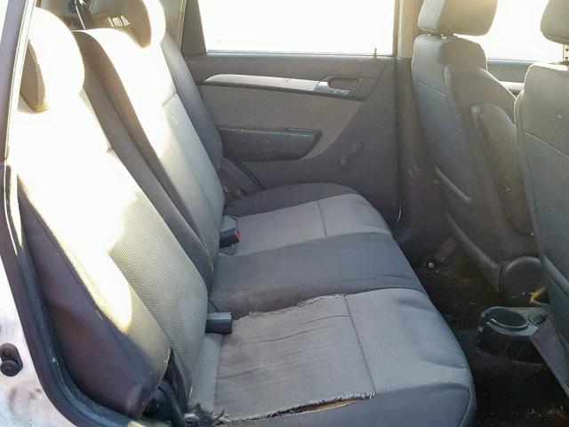 KL1TD6DE6BB212684 - 2011 CHEVROLET AVEO LS WHITE photo 6